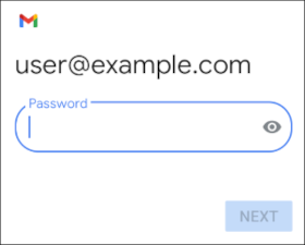 Android - Add account - Password