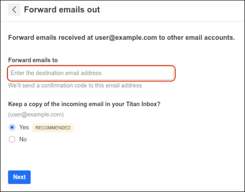 Webmail - Forward emails to