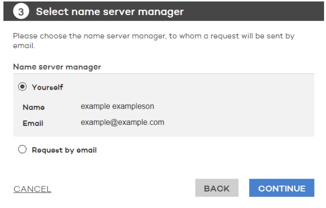 Name server manager